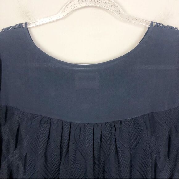 ANTHROPOLOGIE | HOLDING HORSES Augusta Navy Blue Crochet Dress Women’s Size XS - Picture 9 of 11